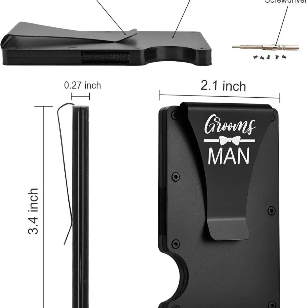 ELEGANTPARK Slim Minimalist Money Clip - Groomsman Gift - BRAND NEW IN BOX.